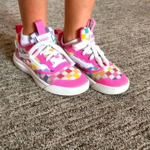 Rainbow Checkered Van Running Shoes